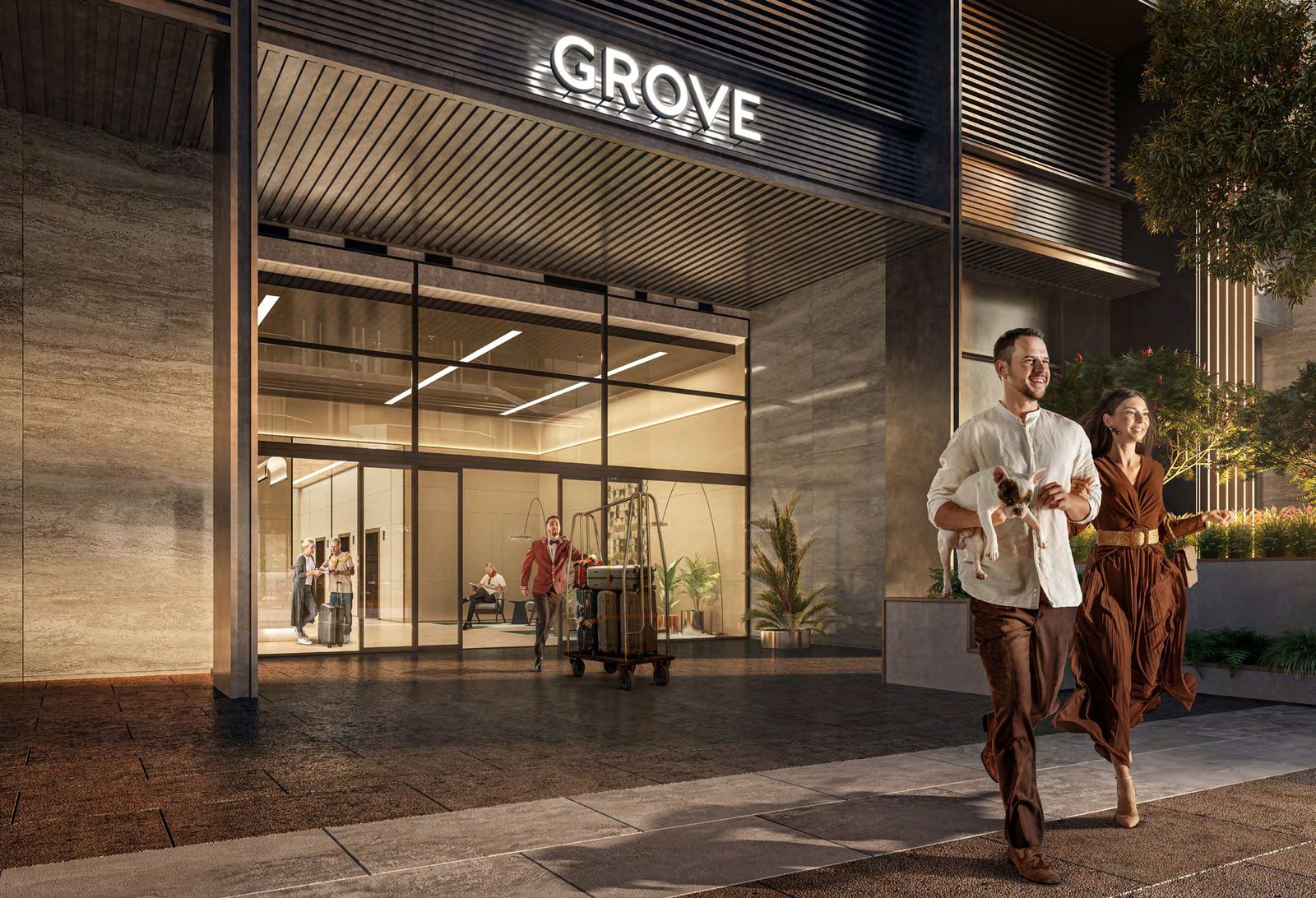 Grove Beach view Abu Dhabi highlighting waterfront luxury residences, scenic coastline, and vibrant lifestyle destination on Saadiyat Island