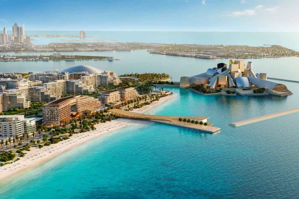 Contemporary architecture of Nobu Residences blending Japanese and Arabian design