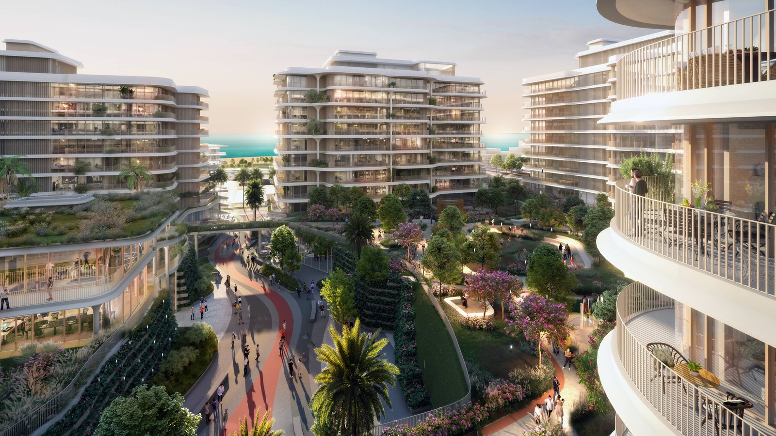 Mamsha Gardens by Aldar featuring luxury apartments and townhouses on Saadiyat Island Abu Dhabi